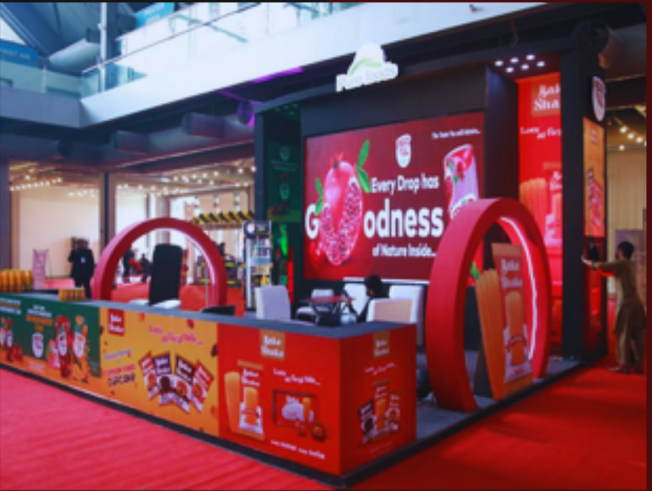 Pure Foods branded activation setup